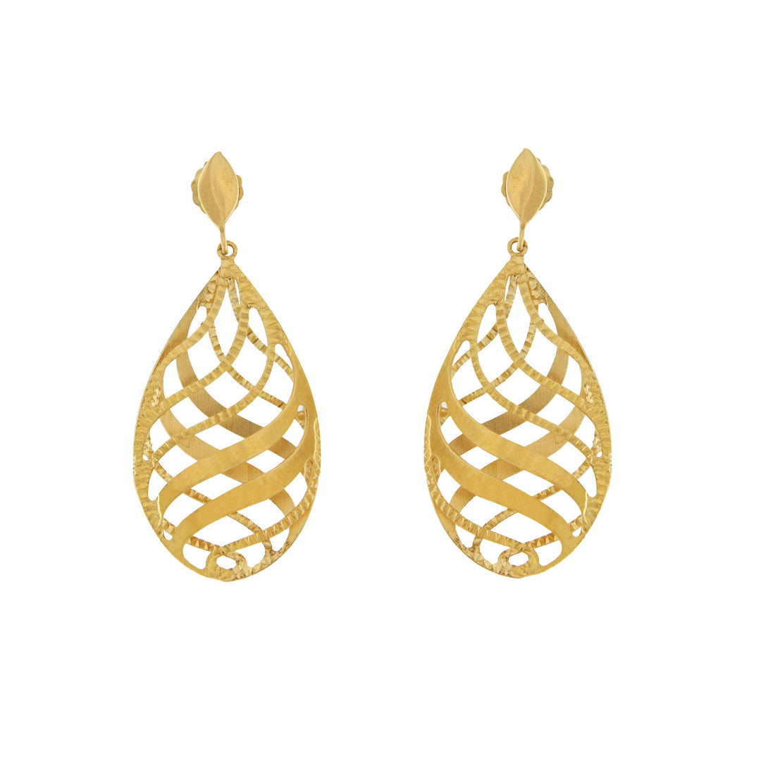 Gold Drop Earrings - S.Vaggi Jewelry Store