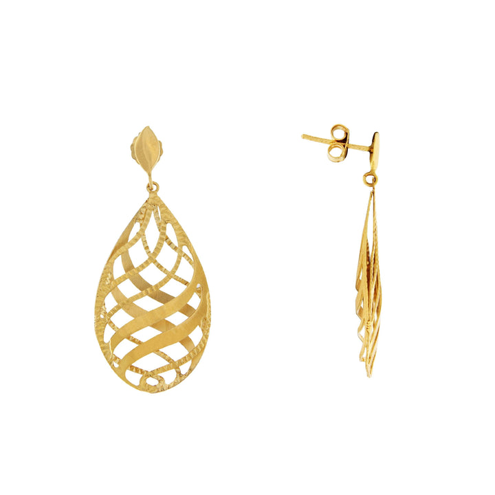 Gold Drop Earrings - S.Vaggi Jewelry Store