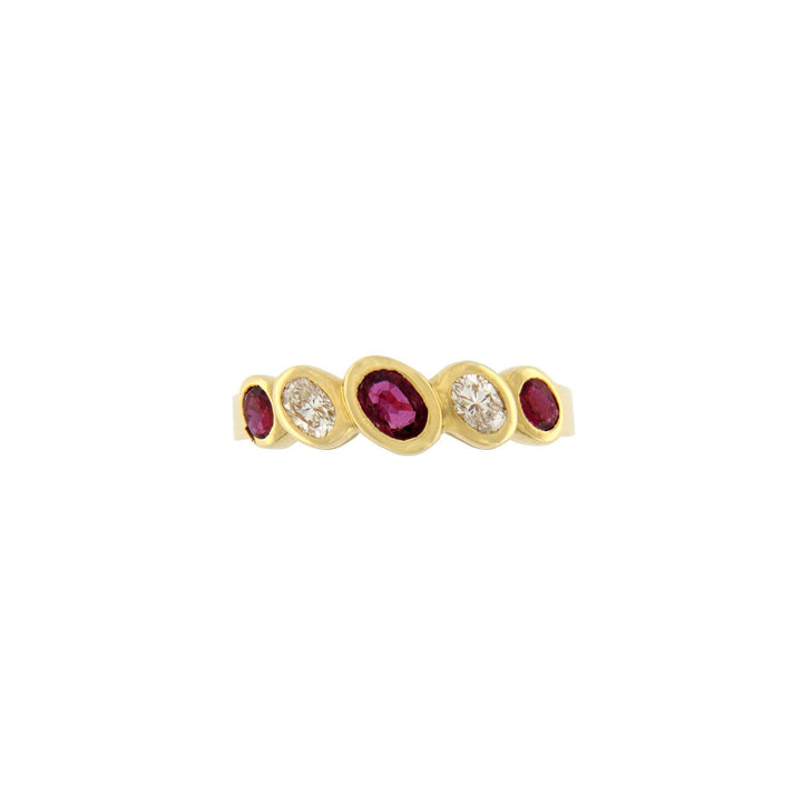 Vintage Diamonds&Rubies Gold Ring - S.Vaggi Jewelry Store
