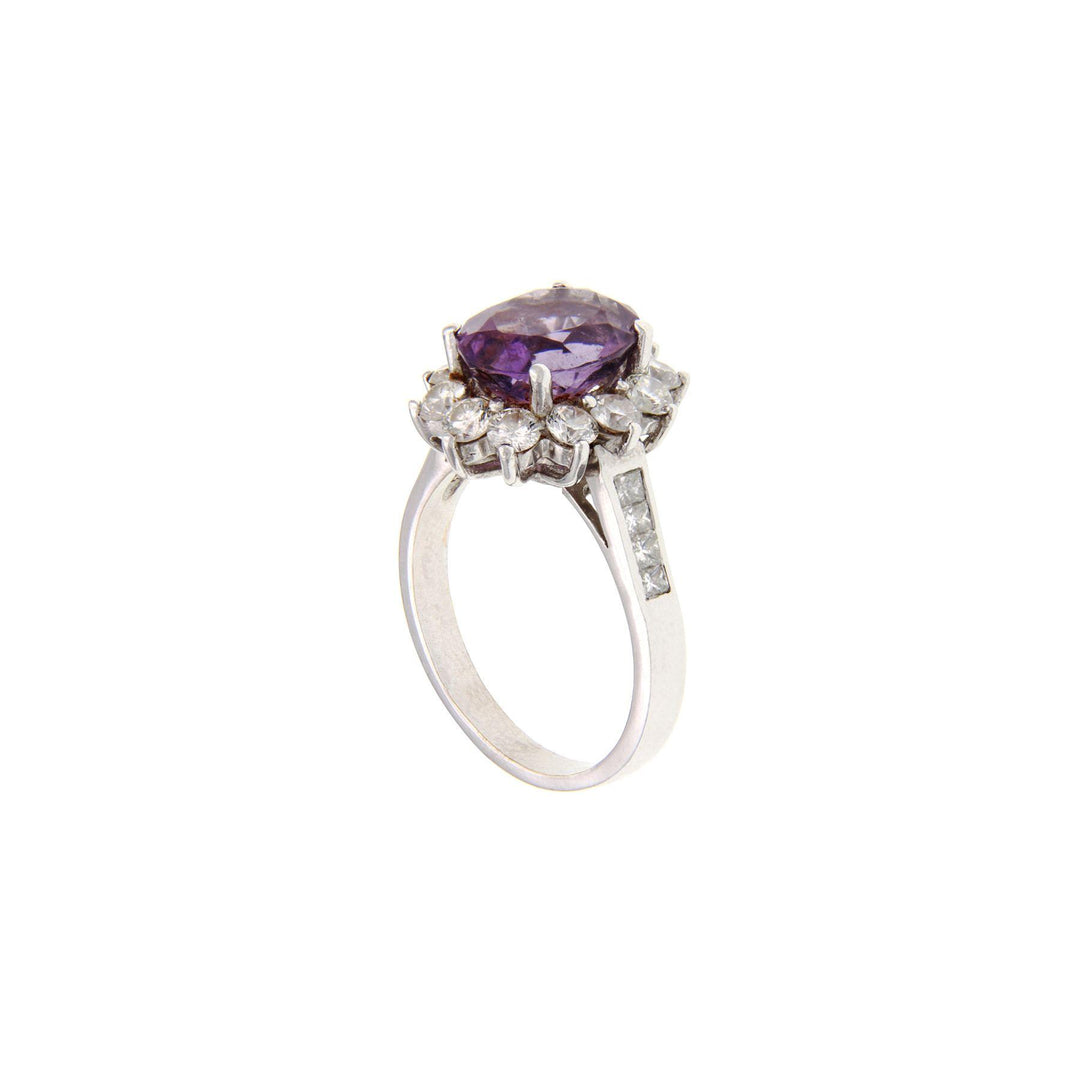 Vintage Diamonds&Amethyst Gold Ring - S.Vaggi Jewelry Store