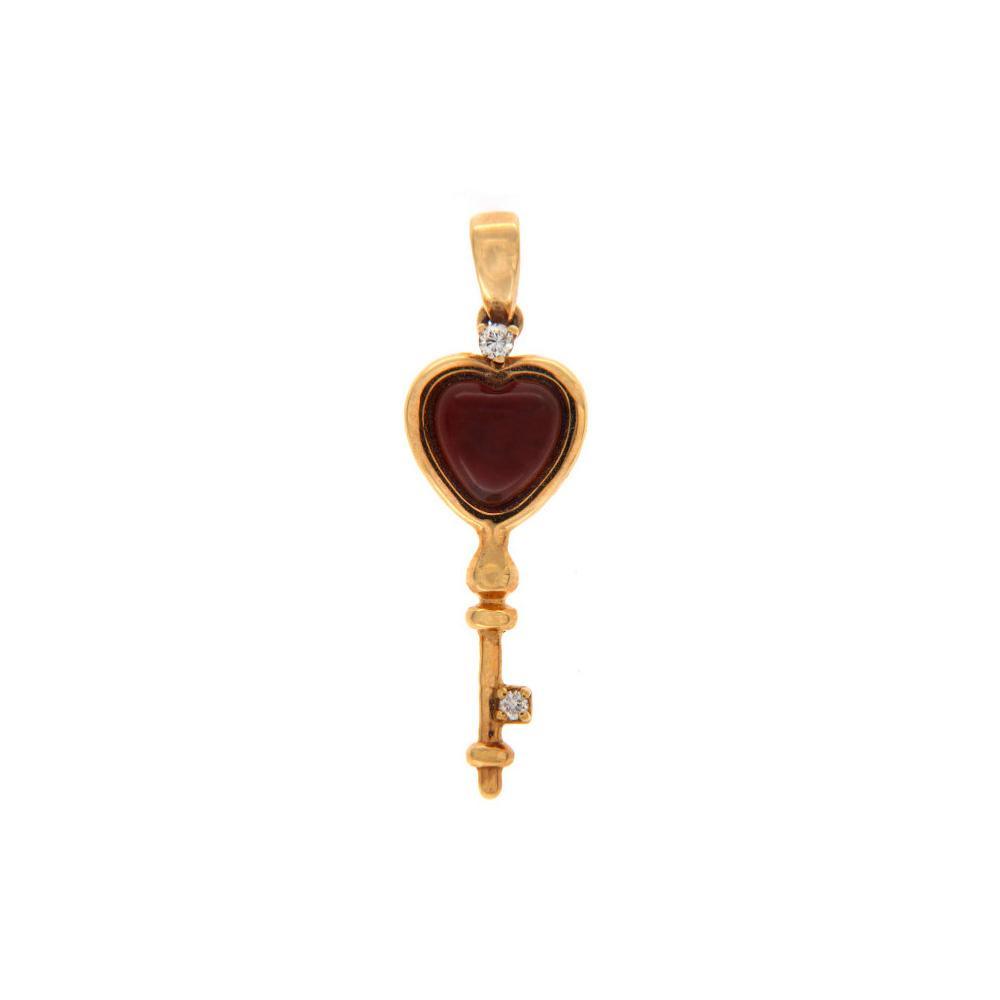 Red Key Pendant - S.Vaggi Jewelry Store