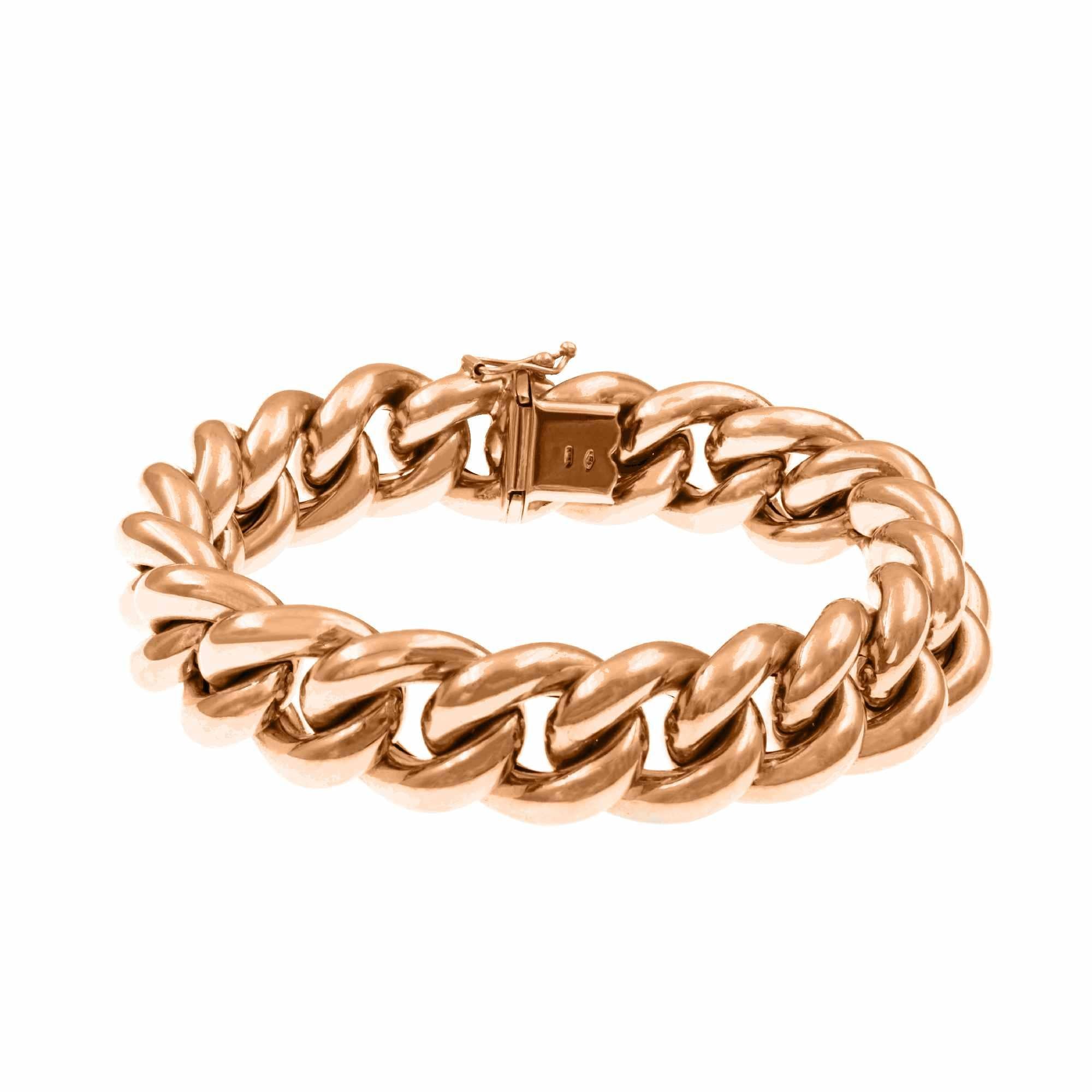 3.75ctw Bezel Sapphire Curb Link Bracelet, 14K Yellow Gold, Length 7 - Ruby  Lane