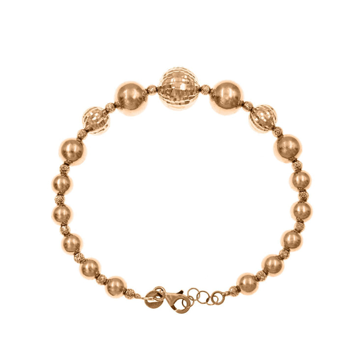 Rose Gold Ball Bracelet - S.Vaggi Jewelry Store