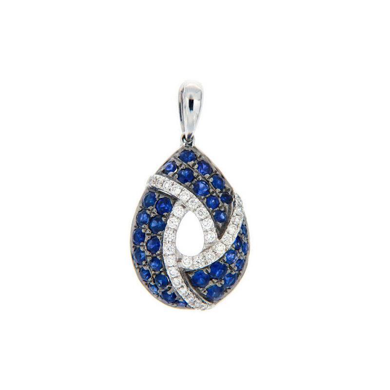 Sapphires Drop Pendant - S.Vaggi Jewelry Store