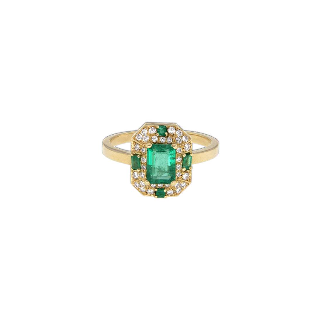 Gold ring with Emeralds