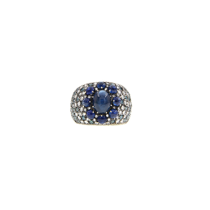 Gold Ring with Sapphires