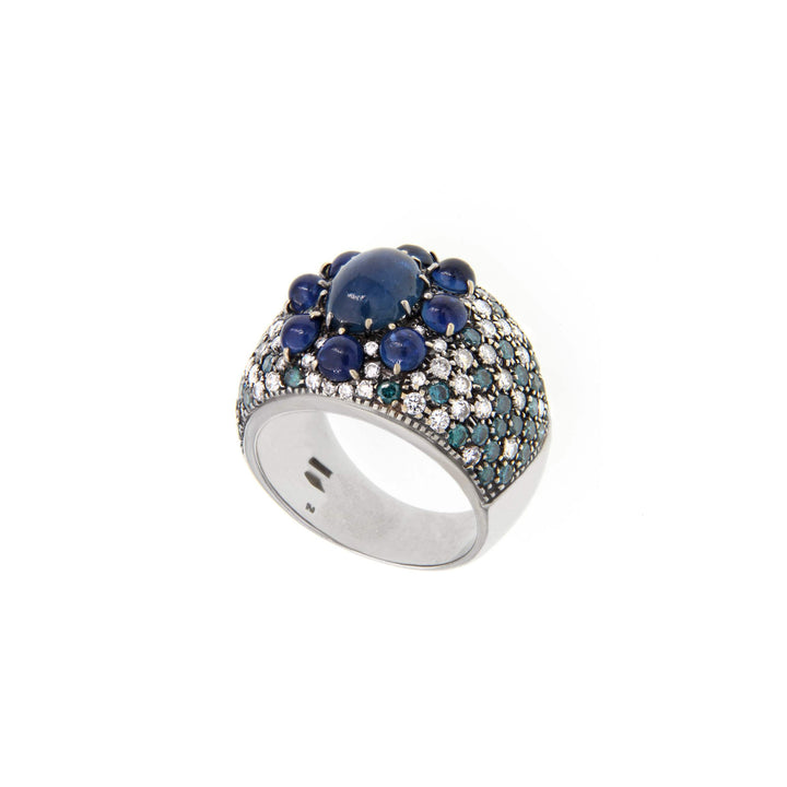 Gold Ring with Sapphires