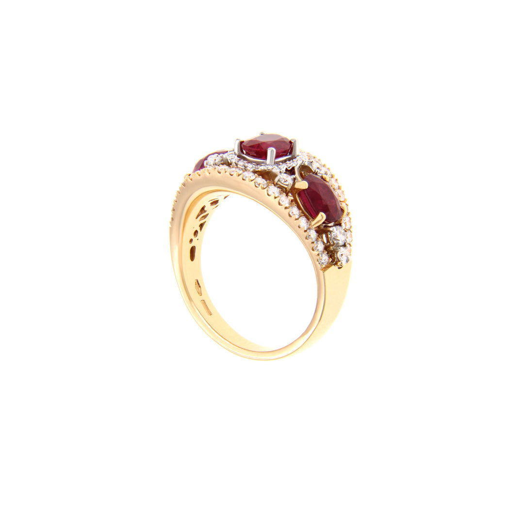 Gold Ring with Rubies