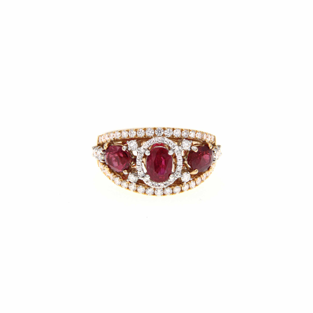 Gold Ring with Rubies