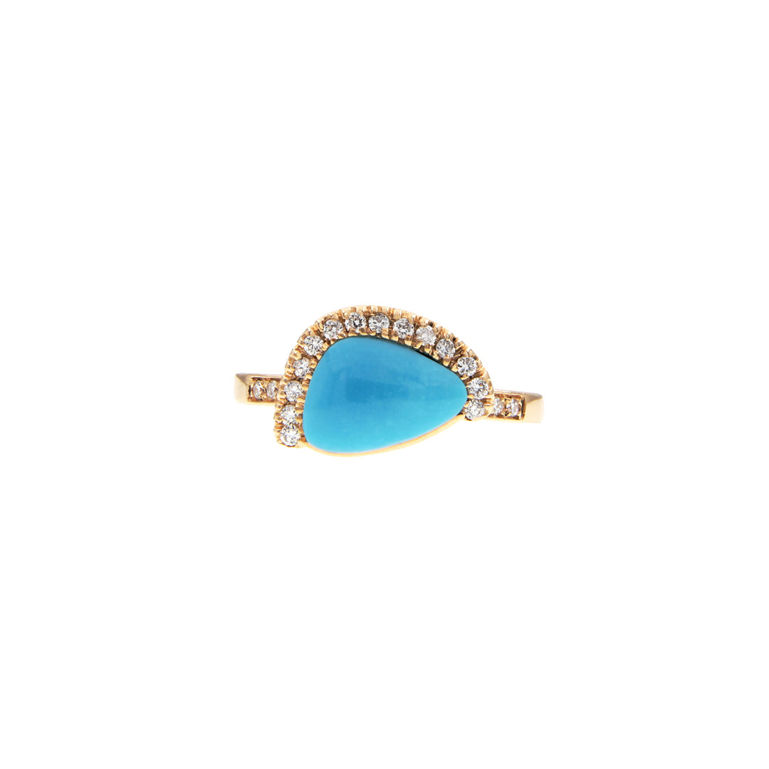 Gold Ring with Turquoise