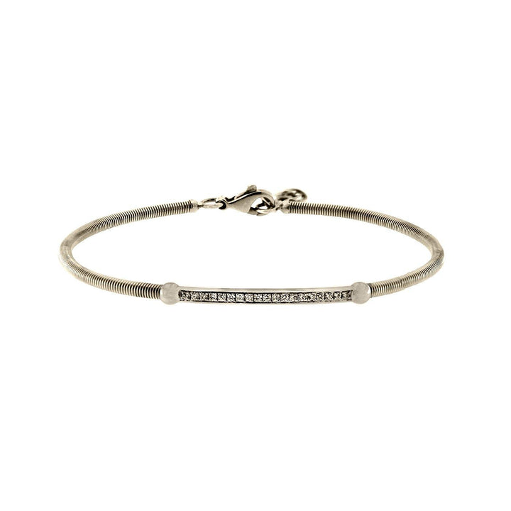 White Diamond Bar Bracelet - S.Vaggi Jewelry Store