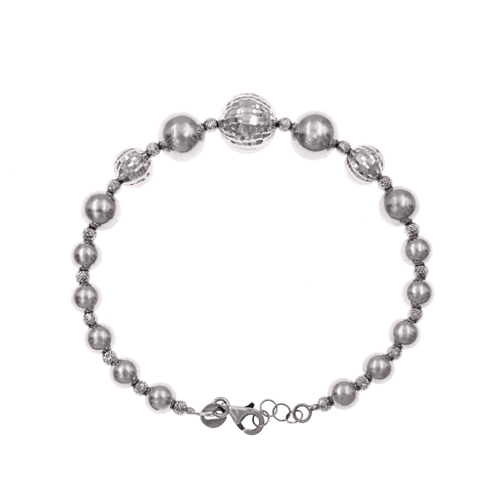 White Gold Ball Bracelet - S.Vaggi Jewelry Store