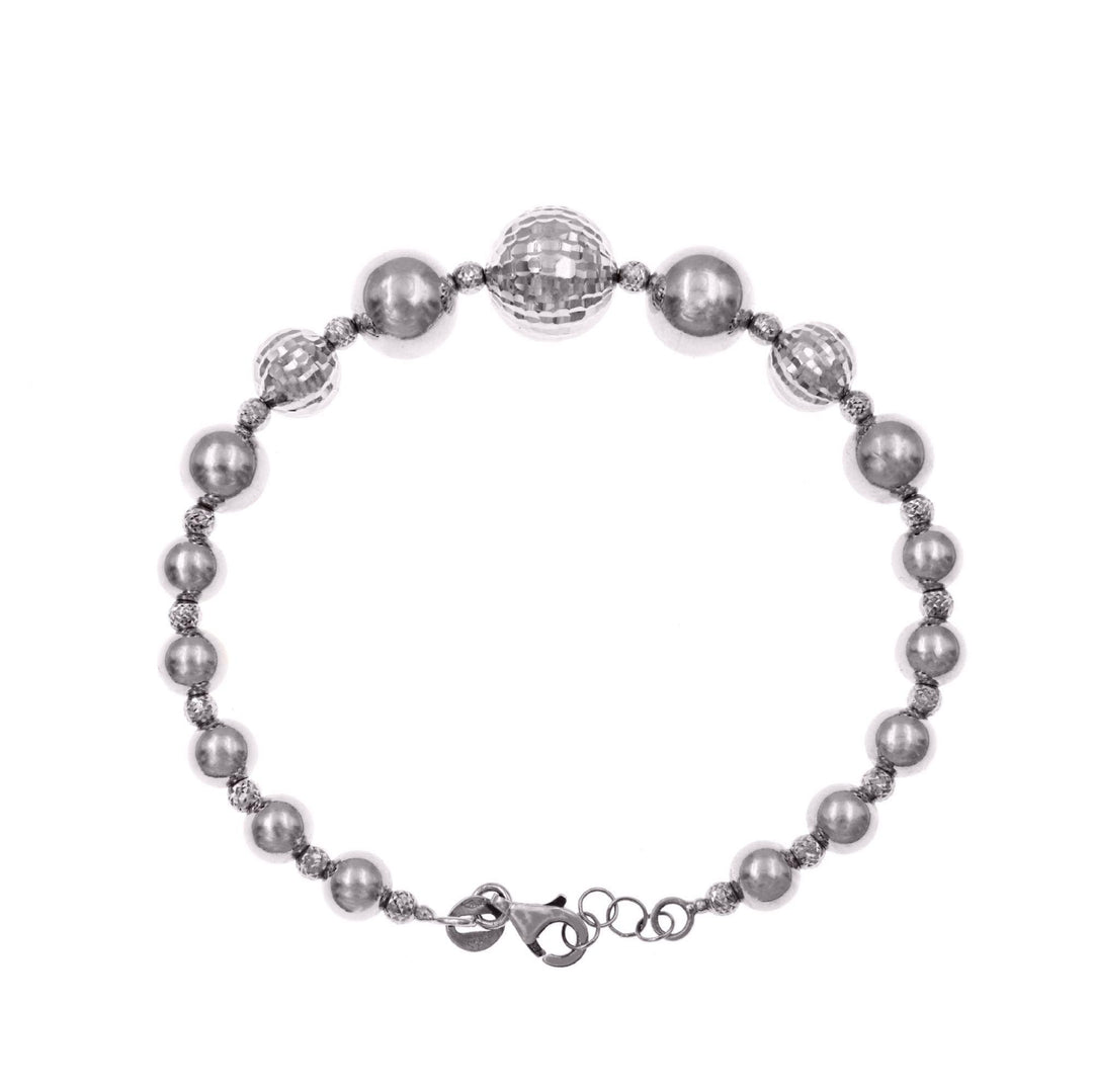 White Gold Ball Bracelet - S.Vaggi Jewelry Store