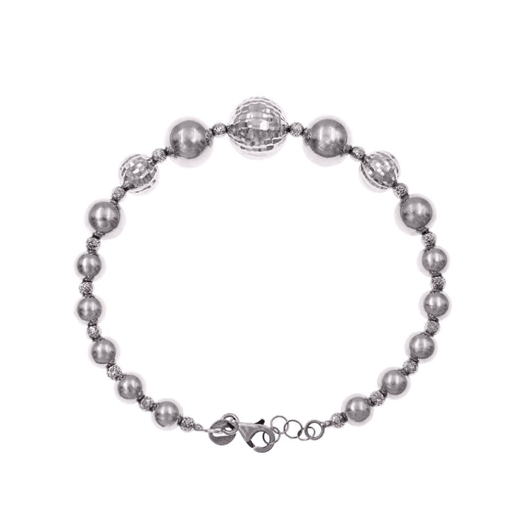 White Gold Ball Bracelet - S.Vaggi Jewelry Store