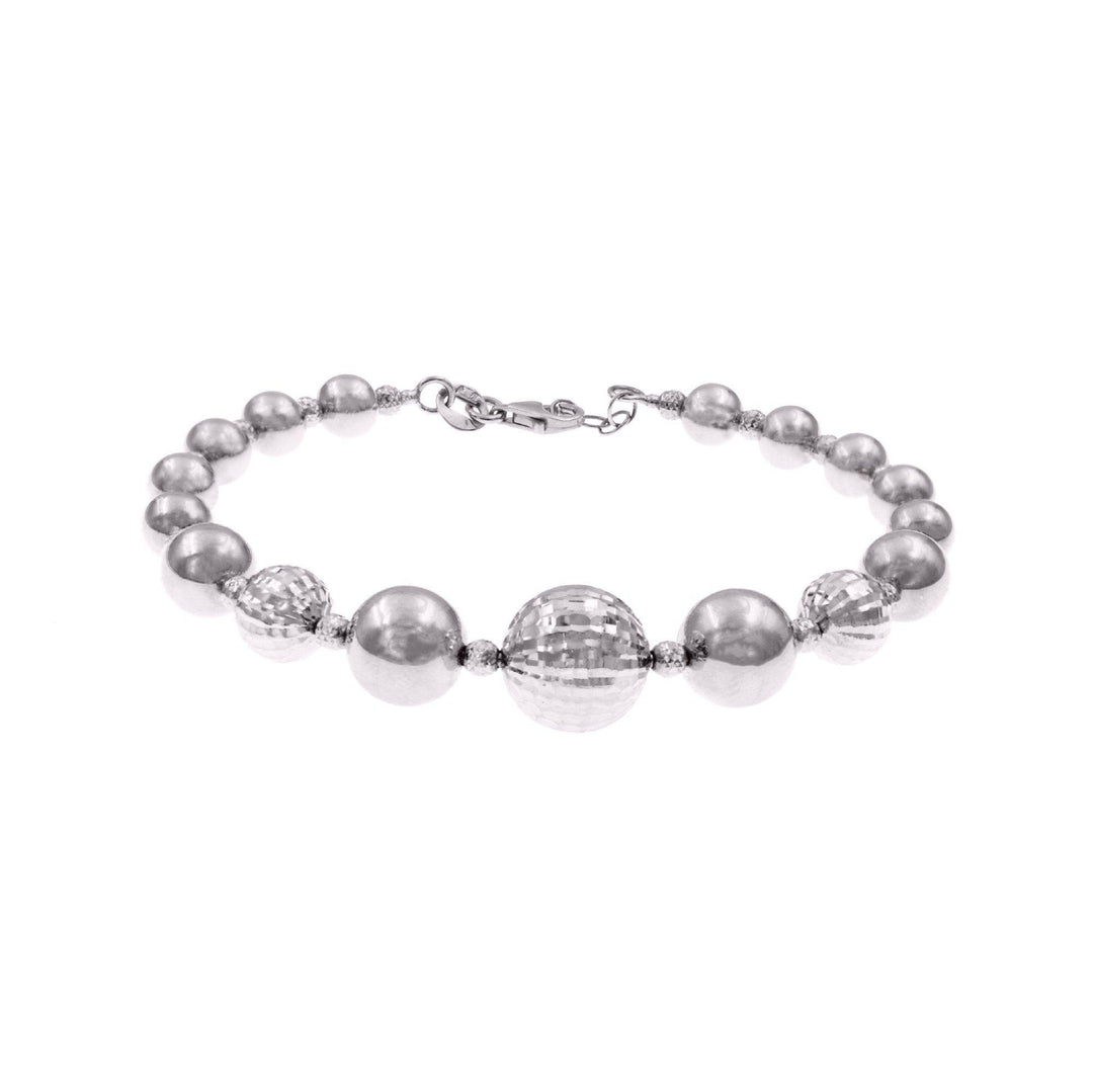 White Gold Ball Bracelet - S.Vaggi Jewelry Store