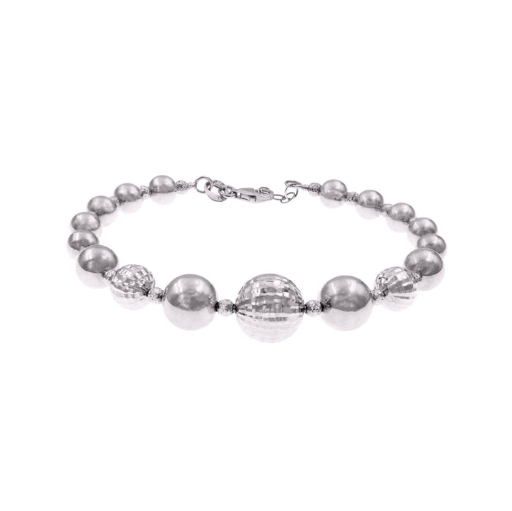 White Gold Ball Bracelet - S.Vaggi Jewelry Store